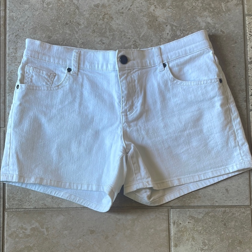 White Denim Shorts